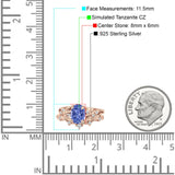 Two Piece Oval CZ Ring