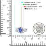 Two Piece Oval CZ Ring
