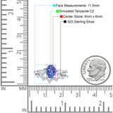 Two Piece Oval CZ Ring