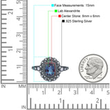 Art Deco Oval Natural Stone Beaded Ring