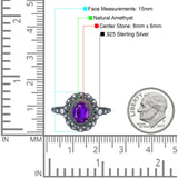 Art Deco Oval Natural Stone Beaded Ring