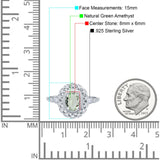 Art Deco Oval Natural Stone Beaded Ring