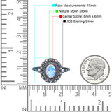 Art Deco Oval Natural Stone Beaded Ring