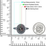 Art Deco Oval Natural Stone Beaded Ring