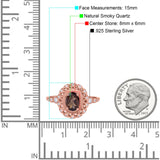 Art Deco Oval Natural Stone Beaded Ring