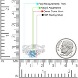 Art Deco Round Natural Stone Flower Ring