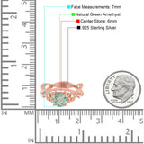 Art Deco Round Natural Stone Flower Ring