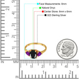 Three Stone Oval Natural Stone Trio Ring