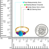Three Stone Oval Natural Stone Trio Ring