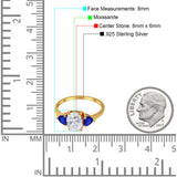 Three Stone Oval Natural Stone Trio Ring