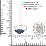 Three Stone Oval Natural Stone Trio Ring