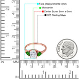 Three Stone Oval Natural Stone Trio Ring