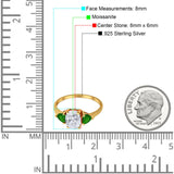 Three Stone Oval Natural Stone Trio Ring