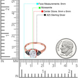 Three Stone Oval Natural Stone Trio Ring