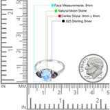 Three Stone Oval Natural Stone Trio Ring