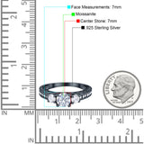 Three Stone Art Deco Round Natural Stone Ring