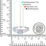 Three Stone Art Deco Round Natural Stone Ring