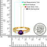 Three Stone Art Deco Round Natural Stone Ring