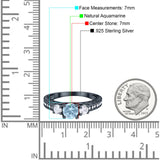 Three Stone Art Deco Round Natural Stone Ring