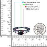 Three Stone Art Deco Round Natural Stone Ring