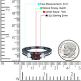 Three Stone Art Deco Round Natural Stone Ring