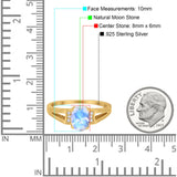 Art Deco Oval Natural Stone Wedding Ring