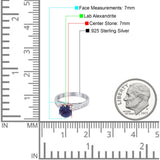 Round Natural Stone Engagement Ring