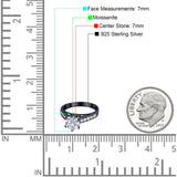 Round Natural Stone Engagement Ring