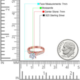 Round Natural Stone Engagement Ring