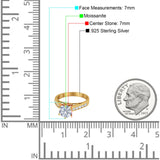 Round Natural Stone Engagement Ring