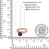 Round Natural Stone Engagement Ring