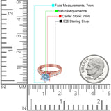 Round Natural Stone Engagement Ring