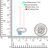 Round Natural Stone Engagement Ring