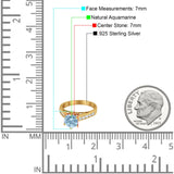 Round Natural Stone Engagement Ring