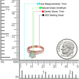 Round Natural Stone Engagement Ring