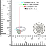 Round Natural Stone Engagement Ring