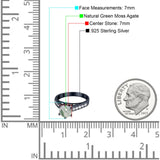 Round Natural Stone Engagement Ring