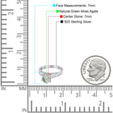 Round Natural Stone Engagement Ring