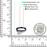 Round Natural Stone Engagement Ring