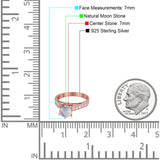 Round Natural Stone Engagement Ring