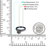 Round Natural Stone Engagement Ring