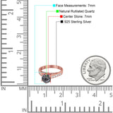 Round Natural Stone Engagement Ring