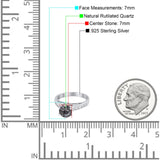 Round Natural Stone Engagement Ring