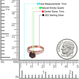 Round Natural Stone Engagement Ring