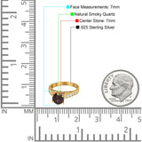 Round Natural Stone Engagement Ring