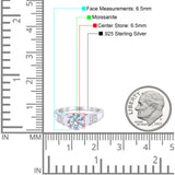 Three Stone Round Natural Stone Ring