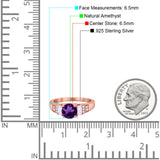 Three Stone Round Natural Stone Ring