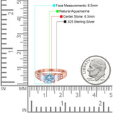 Three Stone Round Natural Stone Ring