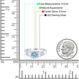 Three Stone Round Natural Stone Ring