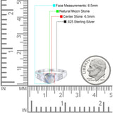 Three Stone Round Natural Stone Ring